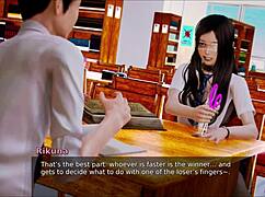 Brunette college babe in erotic anime hentai game action. Her big tits steal the show every time.