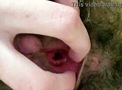 Fingering my hairy slutty hole 😈