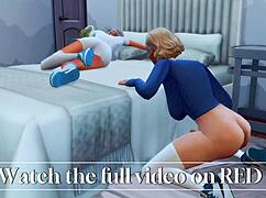 Lustful Futanari Stepmom Seduced Straight Daughter in Sims 4 Hentai