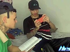 The skinny young brazilian guy from my school who took care of me had to get banged in the ass to learn