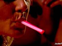 Jayden Jaymes Enjoys Intense Threesome with Big Tits and Ass Play Leading to Facial Cumshot