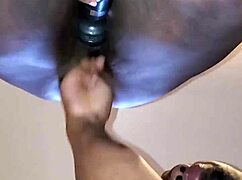 Ebony BBW In 50 Shades Of Chocolate Squirt Storm With Toys