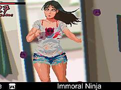 immoral ninja with erotic oral comedy 😈