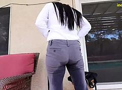 Real Female Pee Desperation in Jeans with Wetting Accidents