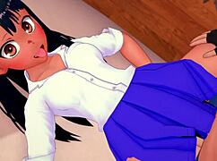 nagatoro se pone su viejo uniforme para jugar con una gran polla sin censura versi�n adulta 😈