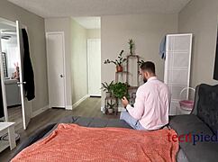 step daughter Duracell bunny teases with endless naughty energy