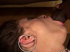 After Slipping Into Arousing Fishnets The Brunette Enjoyed A Bbc During Intense Interracial Sex