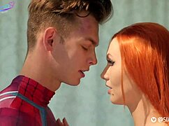 spider-man cosplay sex at home with sia siberia, featuring blowjob and oral action