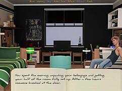 In bound to college 01, i meet my new gay roommate in a cute outfit with a big cock.