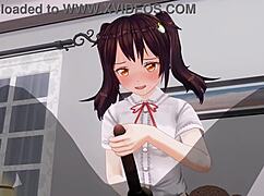 sister's anal tease with edging handjob in uncensored anime