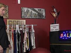 i'm dominated by hot blonde vanessa cage in the store