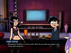 Goth cheerleader in Amity Park redux gives Danny a handjob