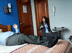 Latina agent gets hardcore oral and sex