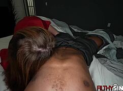 Jay Bangher's Big Black Cock Rams Santana Ayos's Tight Wet Pussy in Doggystyle