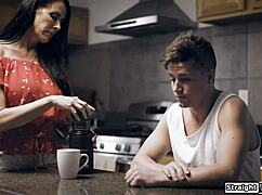 Stepson demands to fuck both his stepmoms with big cocks