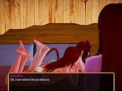 Blonde Character With Small Tits In Family Game