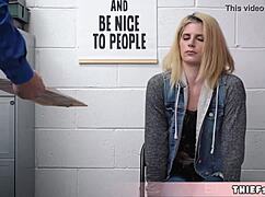 Cute blonde shoplifter madison keeps stealing stuff