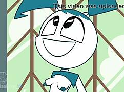 jenny and sheldon parody gets wild with brokenrobot blowjob action