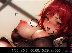 Horny redhead maid with huge breasts satisfies her boss in POV