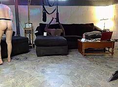 horny gay nudist barefoot cleans dirty house using anal toys for masturbation