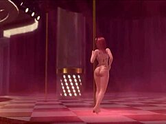 Hey, check out this fun dance in the cartoon game anime hentai style!