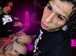 demon futanari fucks with monster cock and cums hard