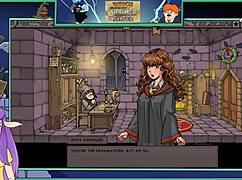 Witch trainer silver part 15 features a sexy brunette teacher with big tits in an anime hentai game.