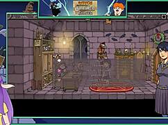 Witch trainer silver part 15 features a sexy brunette teacher with big tits in an anime hentai game.