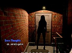 Specific scene from tales from the deep eve 2 where character in corset masturbates in shower, reaching orgasm with bdsm elements.