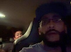 My friend and i played with my bosss cock in his car