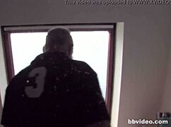 chubby german milf fucking hard in bathroom!