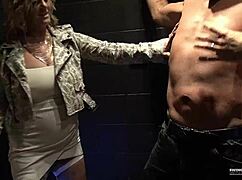 Hot Blonde Sucking Dick in Swingers Foursome