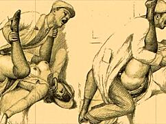 back in the day, vintage erotic drawings captured imaginations