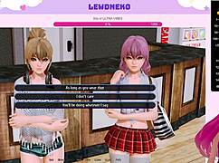 vtuber lewdneko engages in anal and creampie scenes while playing harem hotel part 14