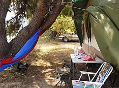 i love a quick fuck with creamy hairy pussy during lake camping