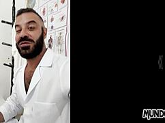 Hey, check this wild gay threesome with a hot masseur in action!