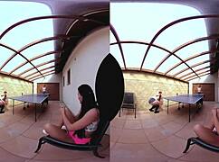 three amazing table tennis players