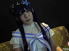 Cum With Me! Japanese Idol Cosplayer Gets Creampied in Doggystyle Hentai Cosplay