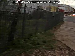 Girl Masturbating Cock In The Alley