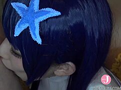 Cum With Me! Japanese Idol Cosplayer Gets Creampied in Doggystyle Hentai Cosplay