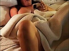 Mom Masturbates While Watching Young Friend Jerk Off.
