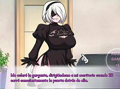 Waifuhub 2b gets naked in anime dating game with hentai vibes 😏