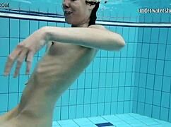 is gazel podvodkova naked underwater in pool? yes, in bikini lingerie!