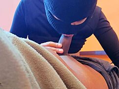 Stepsister sucks stepbrother's big black cock