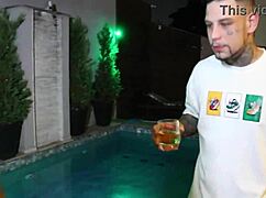 I cleaned the pool for my boss and ended up fucking her