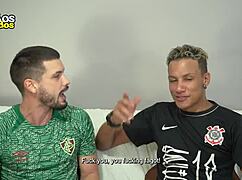 I lost the game but won my friend's ass for bareback blowjob and fucking