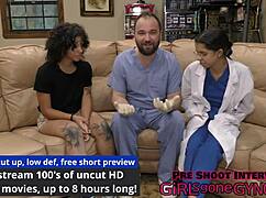 nicole luva gets butt naked for dr. aria nicole’s kinky gyno exam