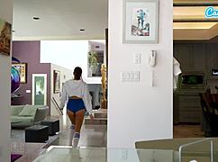 Passionate Standing Sex With Wife In Erotic Lingerie, Feeling Intense Anal Pleasure