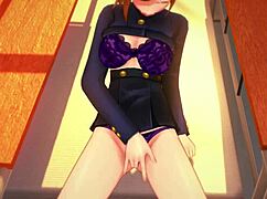 i watch kugisaki nobara masturbate her big tits and pussy to orgasm in jujutsu kaisen hentai