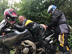 gay biker gets fisted by nymphofist in extreme anal scene